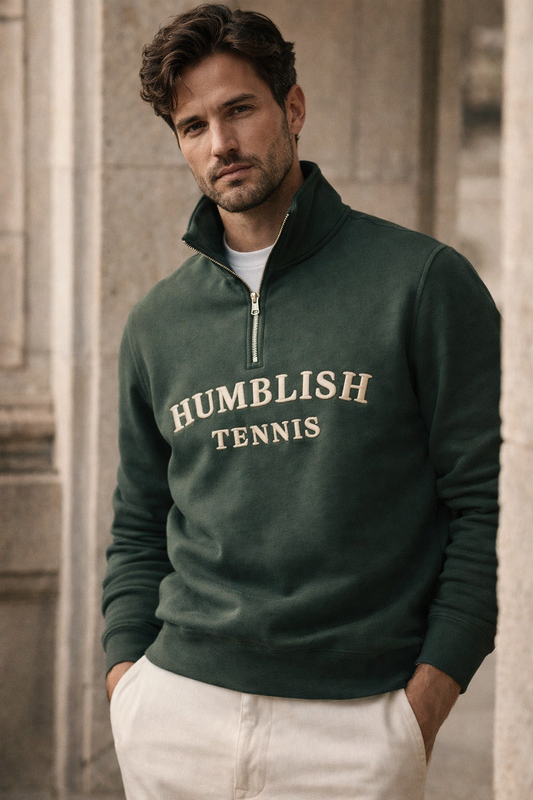 HUMBLISH TENNIS™ Heritage Quarter-Zip (Wimbledon Green)